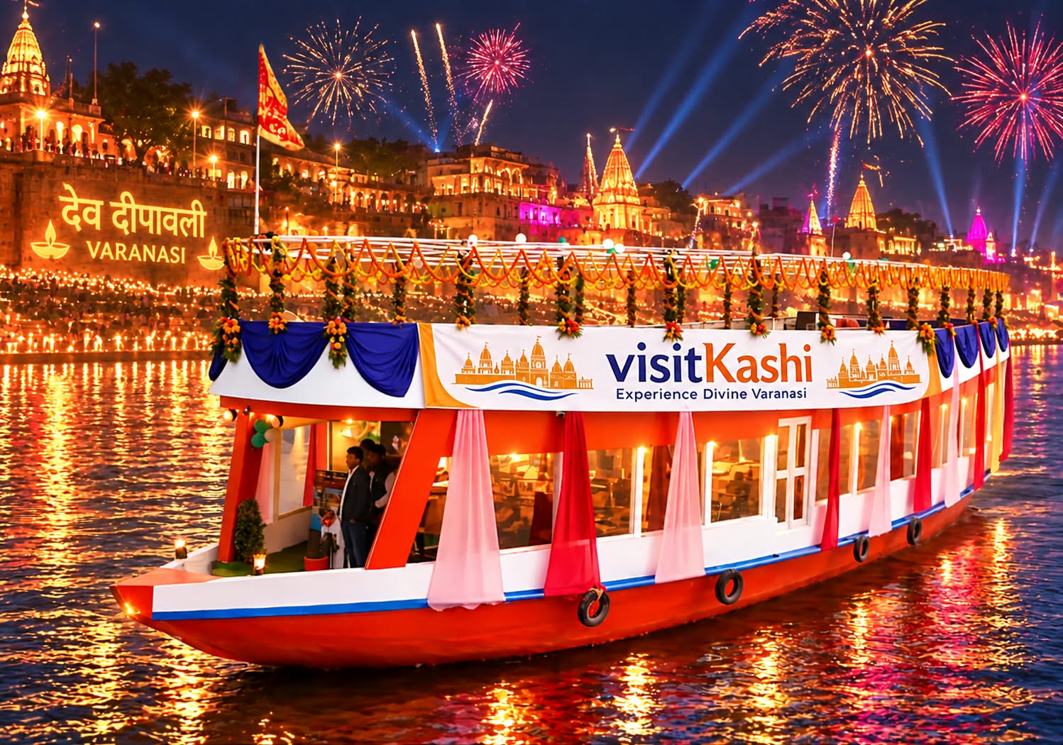 Dev Diwali Luxury Cruise (AC) Booking Varanasi 2026 💎 Diamond Package
